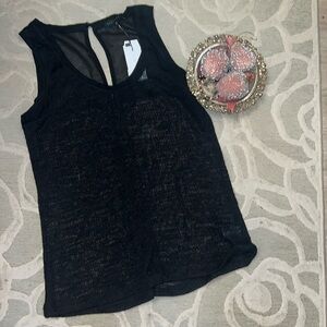 NWT🌷SANCTUARY🌷Black nubby poly rayon sleeveless sweater